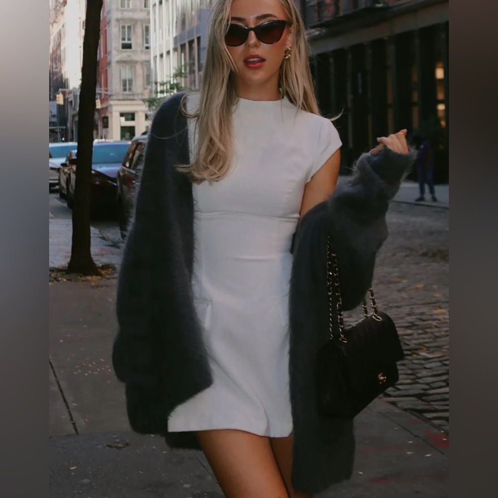 White mini dress
